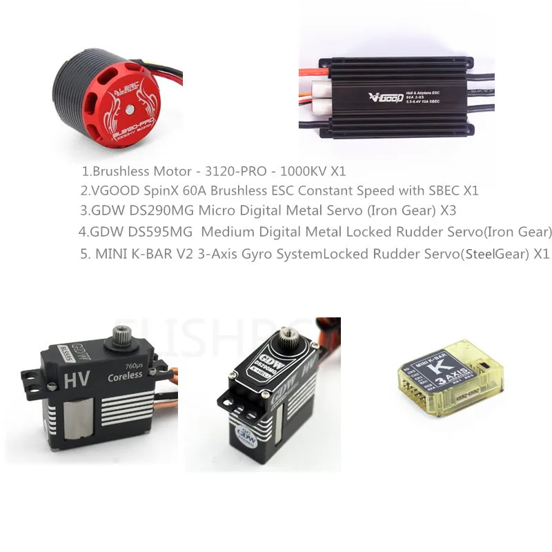 ALZRC-Devil 380 FAST FBL супер комбо RC вертолет GDW Servo Постоянная скорость ESC с BEC-черный