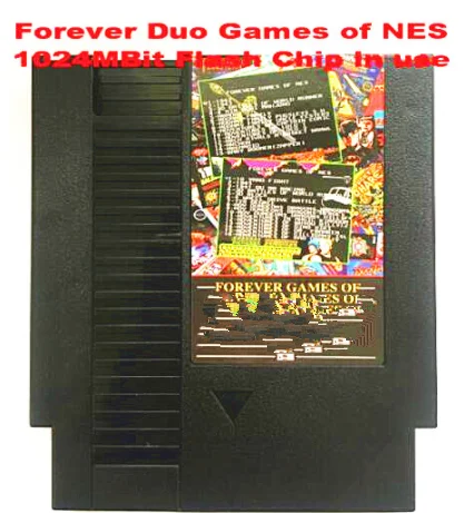 Игровой картридж FOREVER DUO GAMES OF NES 852 в 1(405+ 447) для консоли NES, всего 852 игр 1024 Мбит флэш-чип в использовании