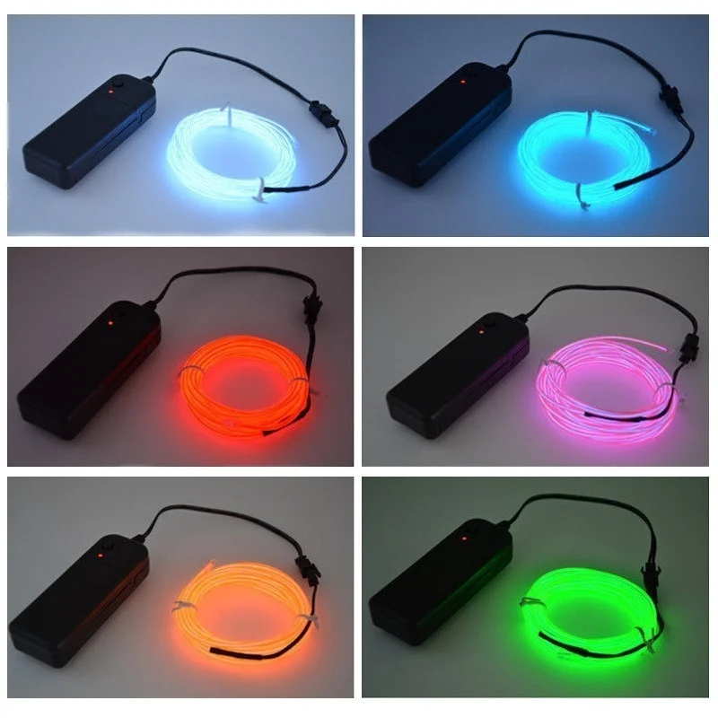  LEDMIRCY Tira de luces LED de neón para automóvil, 12 V, RGB,  tira de luces de neón para coches, multicolor, atmósfera, luces de tira de  acento, kit de iluminación para debajo