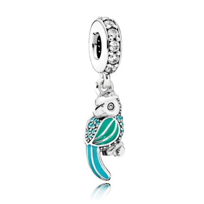 Серебро 925 Новое платье Мики Единорог Подвески бусины подвеска Подходит Pandora Браслеты и ожерелья для женщин DIY любителей ювелирных изделий - Цвет: B-042