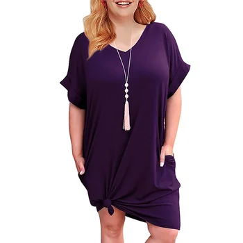 

Big size 9XL dress for Fat MM 2020 Women Summer Dress Loose V neck plus size dresses women clothing dress vestidos