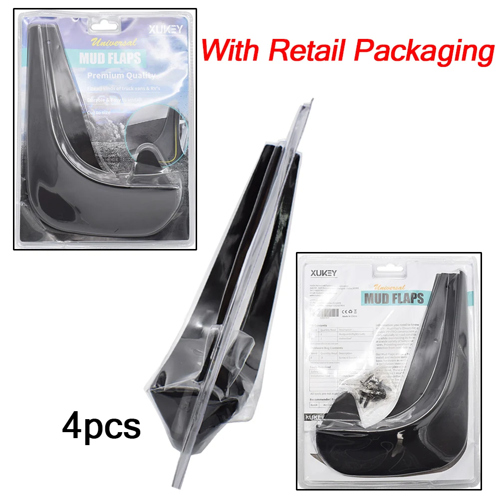 With Retail Package 4 шт. Брызговики Передние Задние для Renault Megane I II III IV Classic Grand GT GrandTour RS Trophy - Цвет: With Retail Package