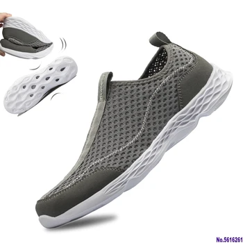 

Men's Casual Shoes Summer Super Lightweight Breathable Mesh Shoes Male Outdoor Quick Dry Slip-on Loafers Big Size 50
