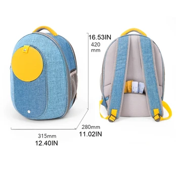 

Foldable Transparent Mesh Window Cat Backpack with Inner Safety Leash Breathable