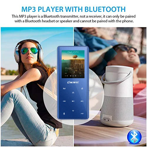 mp3-плеер с шагомером, Bluetooth 4,2, встроенный динамик, металлический плейер с fm-радио, поддержка SD карты до 128 ГБ