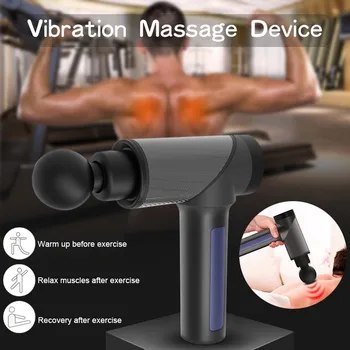 

4 Heads & 6 Speeds Handheld Muscle Massage Gun Percussive Deep Tissue Massage Gun Body Neck Pain Massager Vibration Fascia Gun