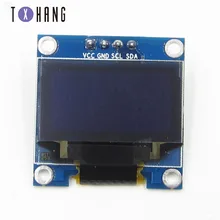 Комплект из 2 предметов, голубого цвета, 0,9" O светодиодный доска 128X64 O светодиодный ЖК-дисплей светодиодный Дисплей модуль для Arduino IIC I2C общаться SPI серийный DC 3-5 V