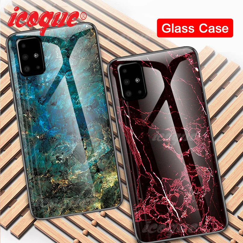 Мраморный чехол из закаленного стекла для Samsung Galaxy S20 Plus Note 20 Ultra 10 Lite 9 8 S10 5G S9 S8 A51 A71