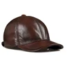 Spring Genuine Leather Baseball Sport Cap Hat Women's Men's Winter Warm Brand New Cow Skin Leather Newsboy Caps Hats 5 Colors 4