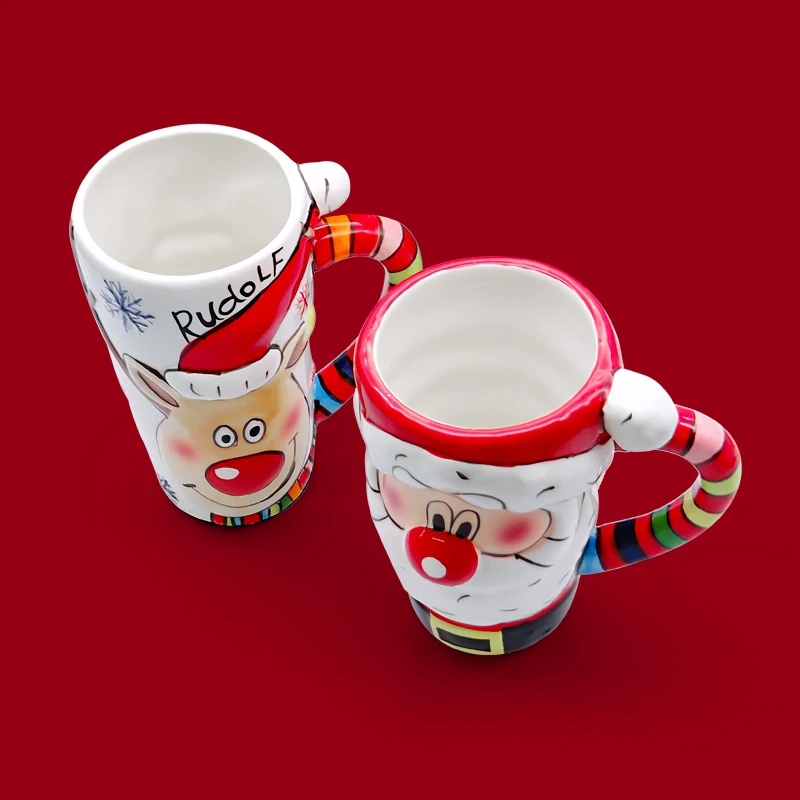 Керамическая кофейная чашка Санта Клауса рождественский подарок большая
