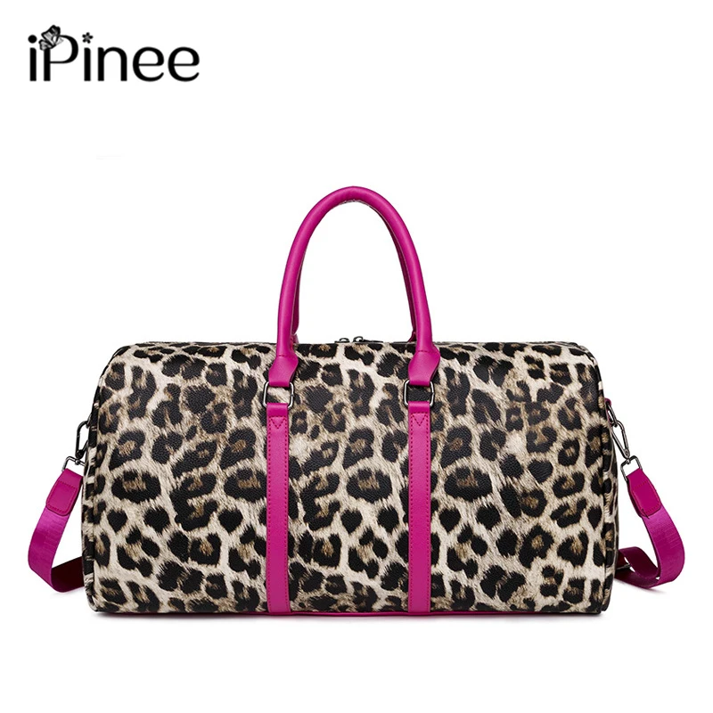

iPinee Leopard Print PU Leather Handbags Leisure Crossbody Bags for Women Large Capacity Handbags Women Travel Shoulder Bags