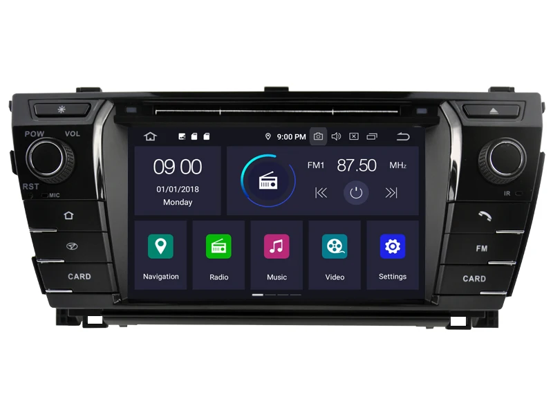 RUISO 4g+ 64g 8-Core автомобильный DVD плеер Android 9,0 для Защитные чехлы для сидений, сшитые специально для TOYOTA COROLLA Автомобильный мультимедийный DVD Авто Радио Стерео 1080P GPS wi-fi DVR dab obd ips
