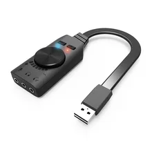 GS3 Virtual 7 1 Channel USB Sound Card Converter Adapter External Volume Adjustable For Windows Mac Linux Game Headphone