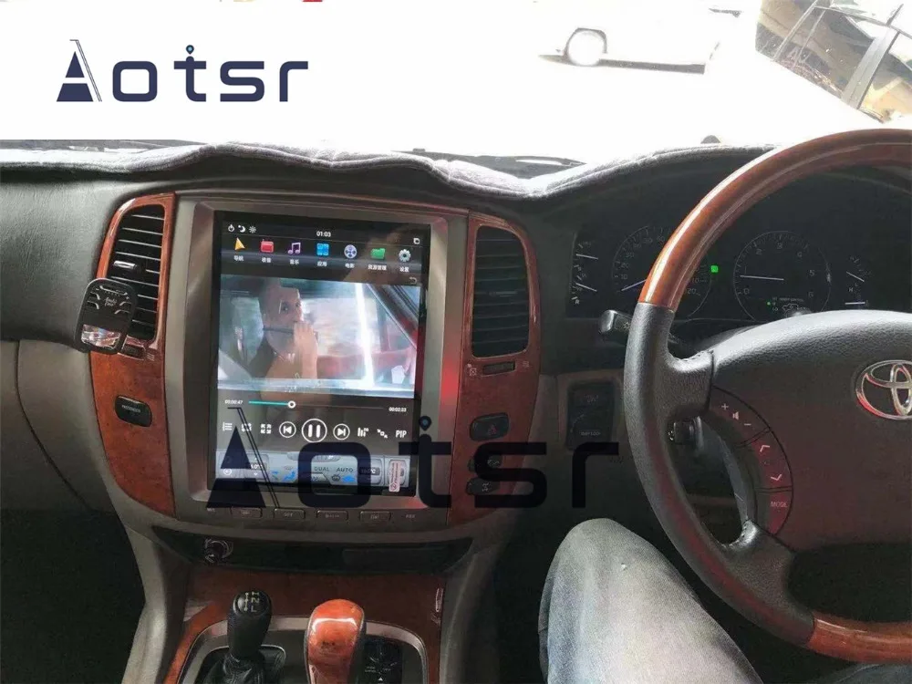 Android 9,0 Tesla стиль автомобиля для Lexus LX470/LX-470 2002-2007 головное устройство Автомобильный медиаплеер мультимедийная система большой экран лента запись