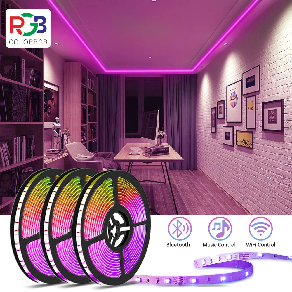 Led Strip Lights,30m(100ft),smd5050 Bluetooth , Music Sync,16million Colors  ,dimmable, Diy,smart Led Strip Lights For Home - Led Strip - AliExpress