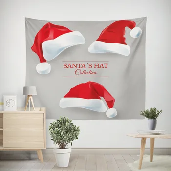 

Cartoon Christmas Tapestry Santa Clause Printing Home Wall Decoration Elk Wall Hanging Snowman for Christmas Party Beach Throw