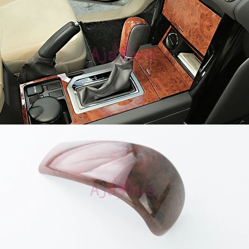 

For Toyota Land Cruiser 150 Prado FJ150 2010-2017 Wooden Color shook hands Gear Knob Cover Shift head Trims Prado Accessories