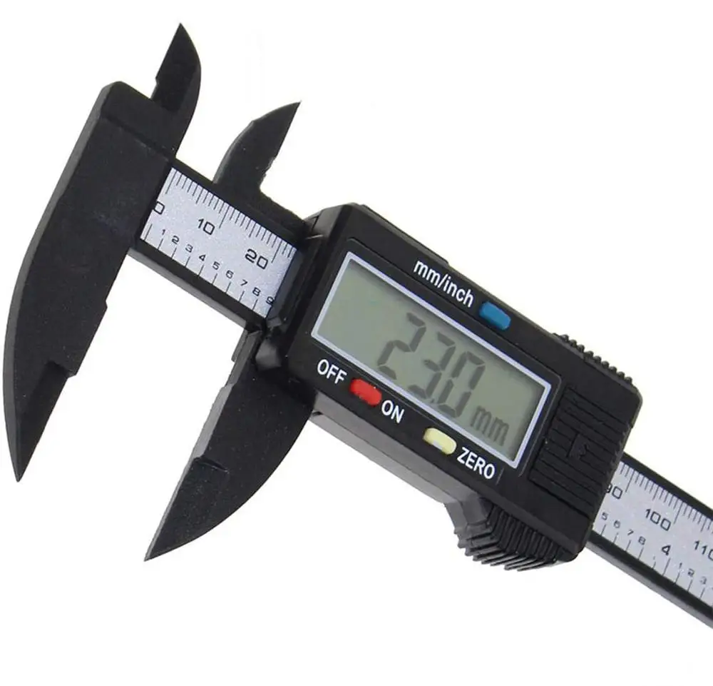 LCD Digital Electronic Caliper Vernier Carbon Fiber Gauge Micrometer 150mm 6inch 