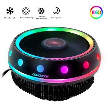 

UFO-type Radiator Desktop Computer Cpu Cooler Computer Components CPU Radiator RGB Color Light-emitting Mute Universal CPU Fan