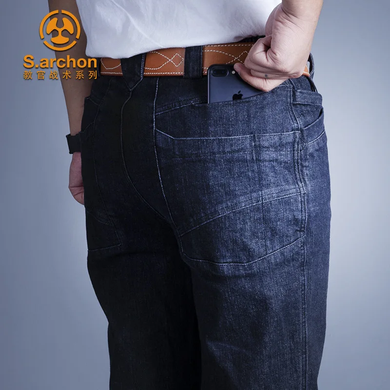 S. archon инструкторы тактические городские походные тактические ковбойские брюки мульти-карман брюки сумки эластичные джинсы