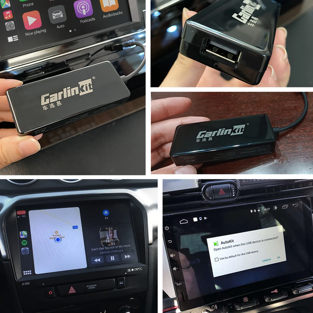 Carlinkit USB CarPlay Dongle Android авто для заправки экран мультимедийный плеер Autokit Smart Link