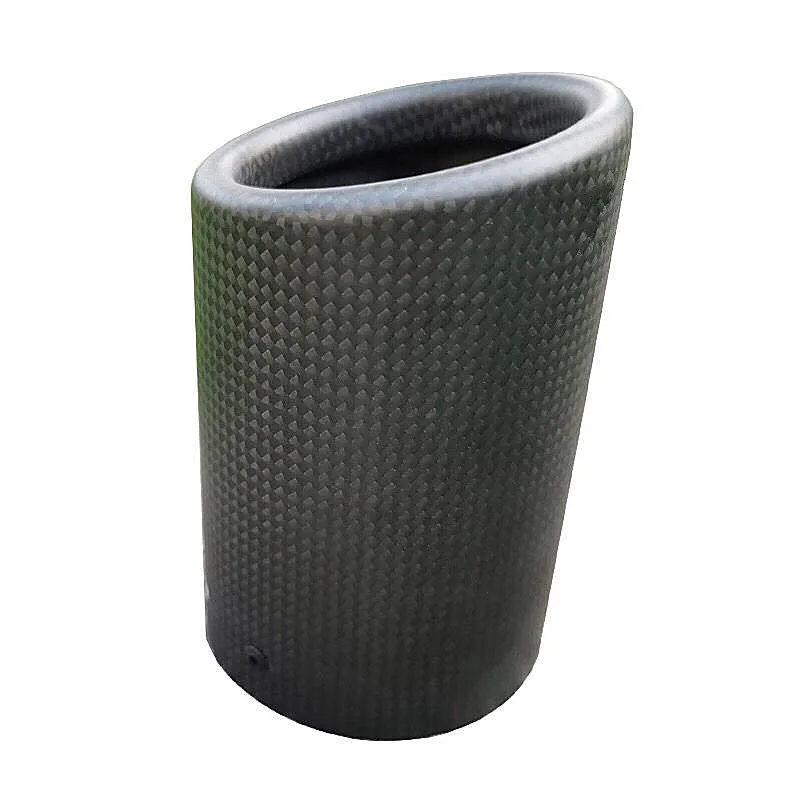 Car Universal Exhaust Pipe Carbon Fiber Cover Exhaust Muffler Pipe Tip Carbon Fiber Case Tip housing 73mm 86mm inlet Car Exhaust Cover
