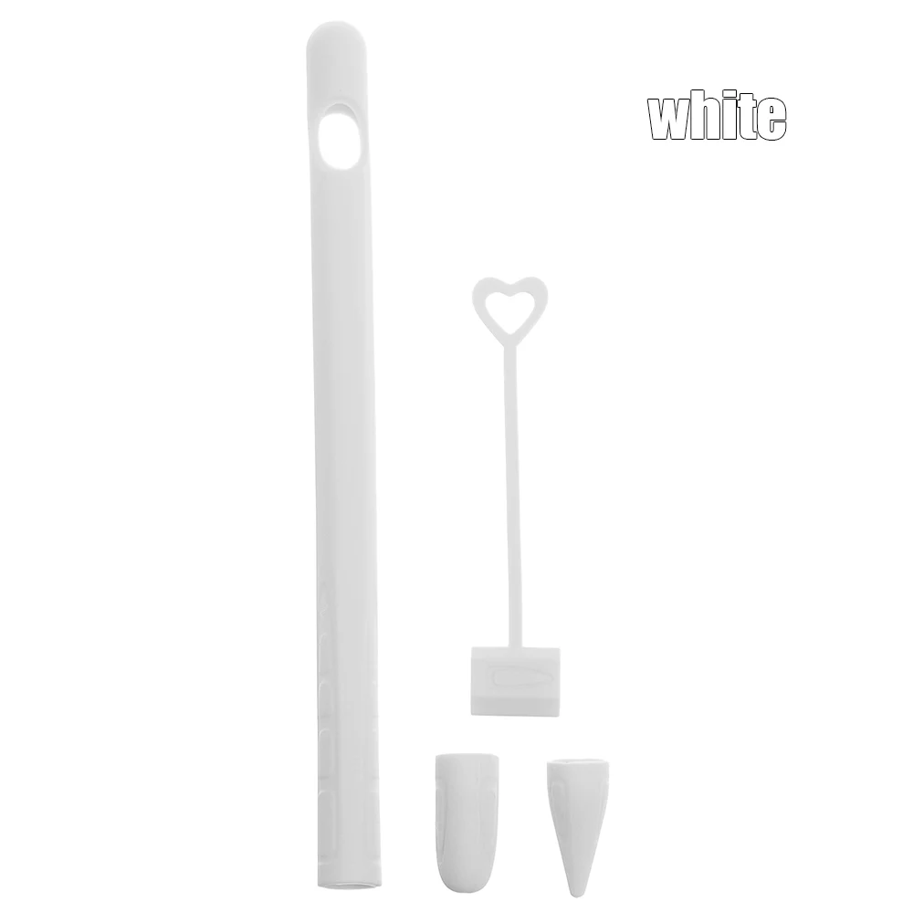 white Стилус, мягкий силиконовый чехол, совместимый с Apple Pencil, чехол, совместимый с iPad, планшет, стилус, защитный чехол - Цвета: white