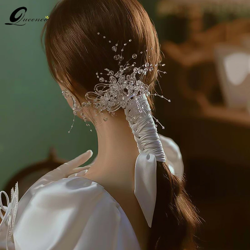 

2021 Crystal Hair Clip Wedding Accessories For Girls Trendy Transparent Jewelry Bride Hairpin Women Clips Accesories Headwear