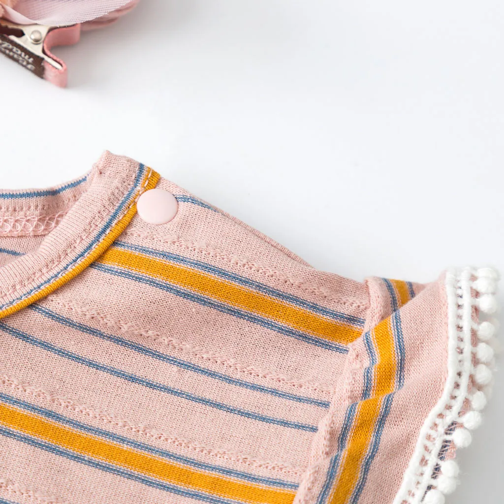 Baby Girls Dress kids Sleeveless Striped Country Dress Princess Dress Cute Kids Dresses For Girls Toddler Infant Dress