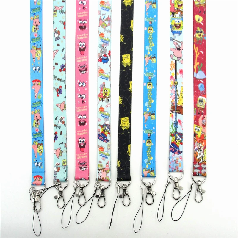 New style cartoon pattern mobile phone lanyard key rope lanyard neck lanyard rope hanging card badge gym key ring lanyard key