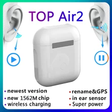 Nova parte superior air2 tws 1:1 gps renomear 2nd tws fones de ouvido sem fio bluetooth ar 2 i90000 pro android pk i90000 tws fones de ouvido