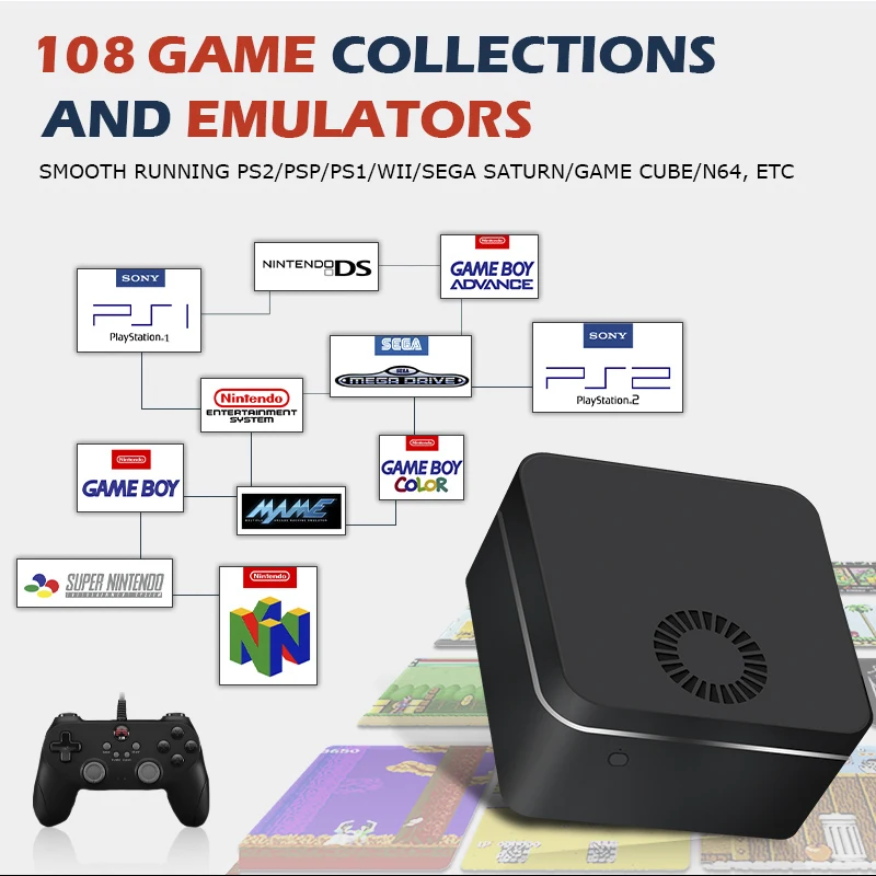 Retro Video Game Console Chuwi Super Console X PC Mini Box WIN 11 Pro and Gaming For SEGA/PS2/WII/PSP/N64 Build-in 71000+ Games