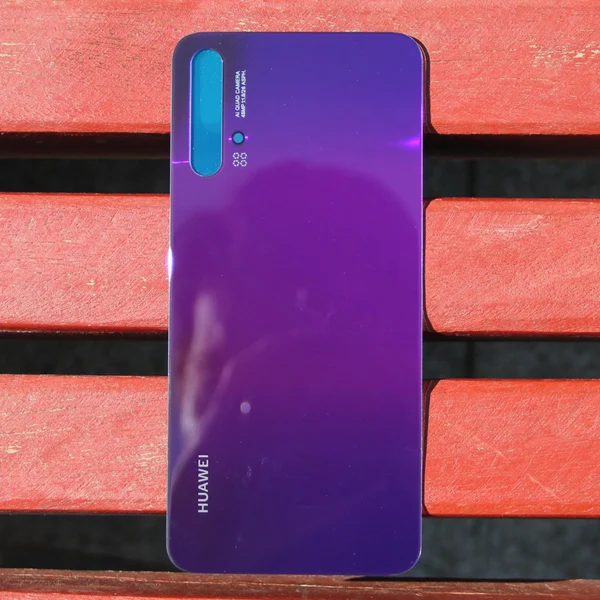 Чехол для huawei со стеклянной батареей, задняя крышка для huawei nova5 nova5 Pro, задняя крышка для телефона - Цвет: Purple