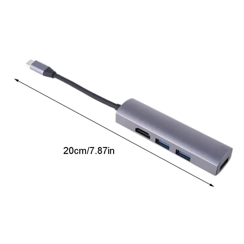 USB C до 3x USB 3,0 концентратор USB C до 4K дисплей адаптер для ноутбука ПК мобильный телефон