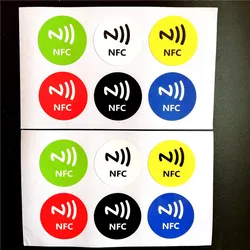 Étiquettes autocollantes universelles RFID NTAG 213 pour tous les téléphones NFC, jeton llavero, 6 pièces 