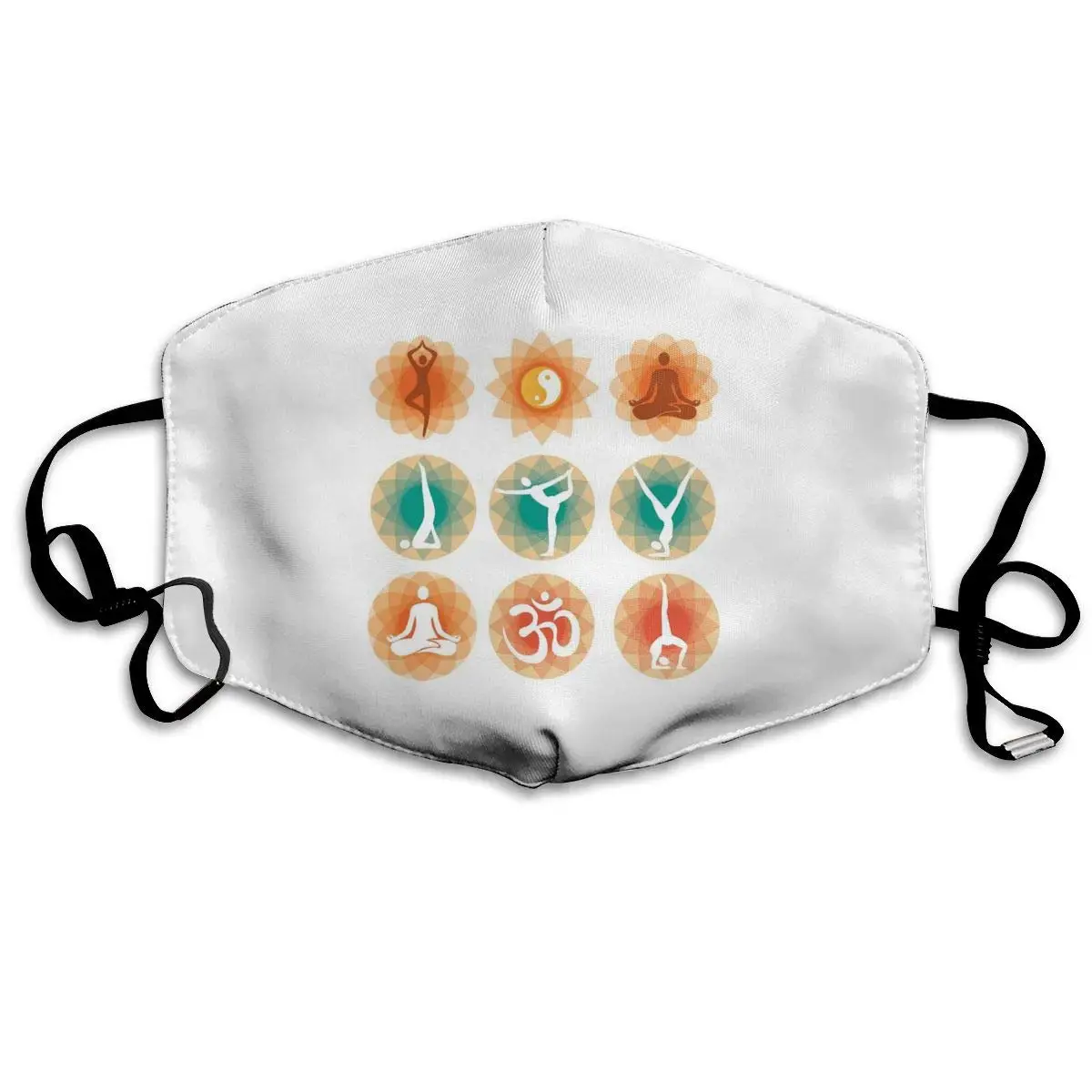 

Mouth Mask Yoga Pose Print Masks - Breathable Adjustable Windproof Mouth-Muffle, Camping Running for Women and Men