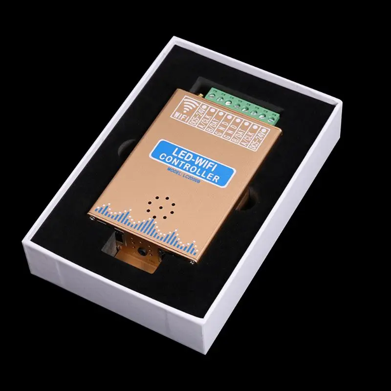 New wifi connection musical control LED digital pixel strip light controller, 2048 pixel LED screen controller, with Mic 634A