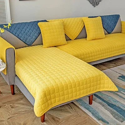 

2019 new winter thickening corduroy sofa cushion modern minimalist living room solid color plush sofa cover towel cover