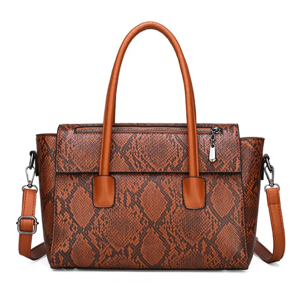 Лидер продаж 2020 Брендовая женская сумка модная большая со змеиным принтом