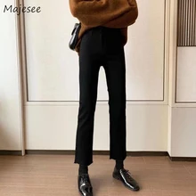 Черные джинсы женские с высокой талией Осень новые модные женские s корейский стиль длиной до щиколотки женские горячие продажи универсальные брюки мягкие