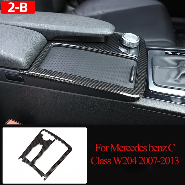 Carbon Fiber Car Interior Decoration Trim Stickers For Mercedes benz C Class W204 C180 C200 2007-2013 Accessories 2