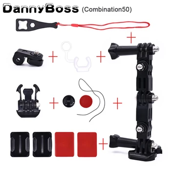 

Sport Camera Accessories for Gopro Hero 6 5 4 3 Helmet 4 Way Adjustable Pivot Arms Neck Strap Mount for Xiaomi YI for SJCAM