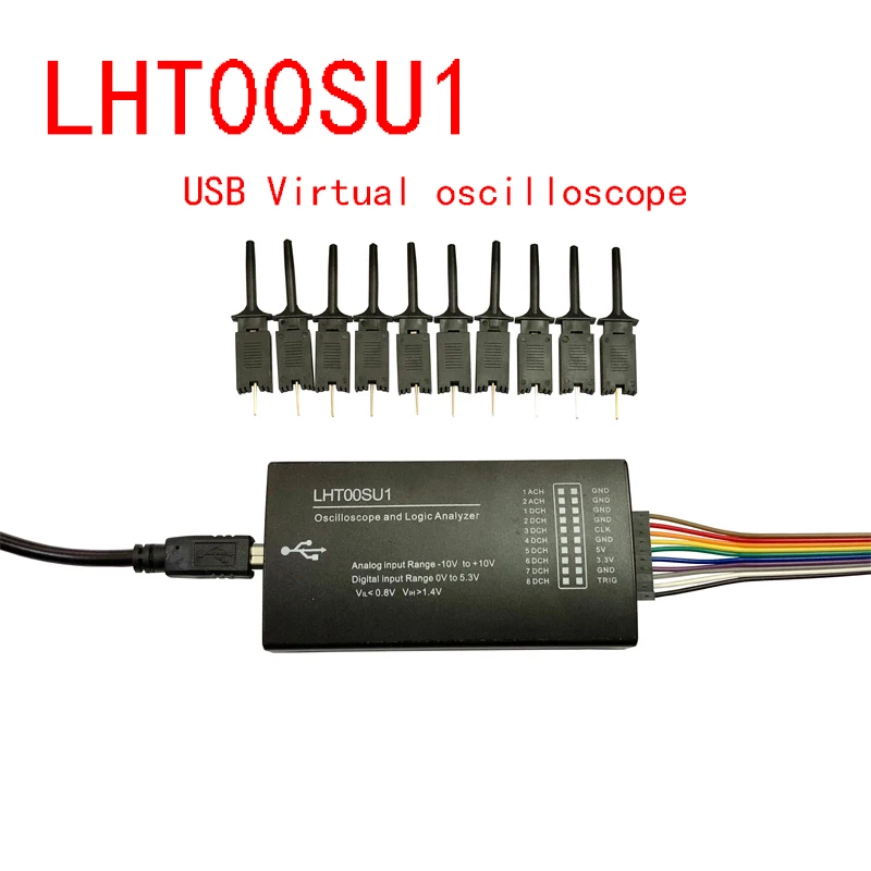 LHT00SU1 Virtual Oscilloscope Logic Analyzer I2C SPI CAN Uart 2-Ch Voltmeter 
