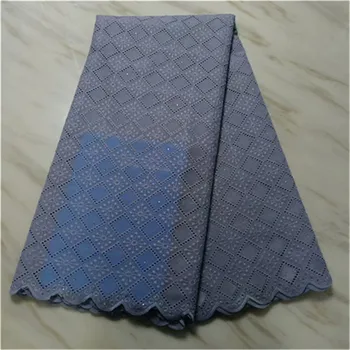 

STILL FLY swiss voile lace fabric with stones high quality cotton dry lace african brocade fabric 5yards/lot