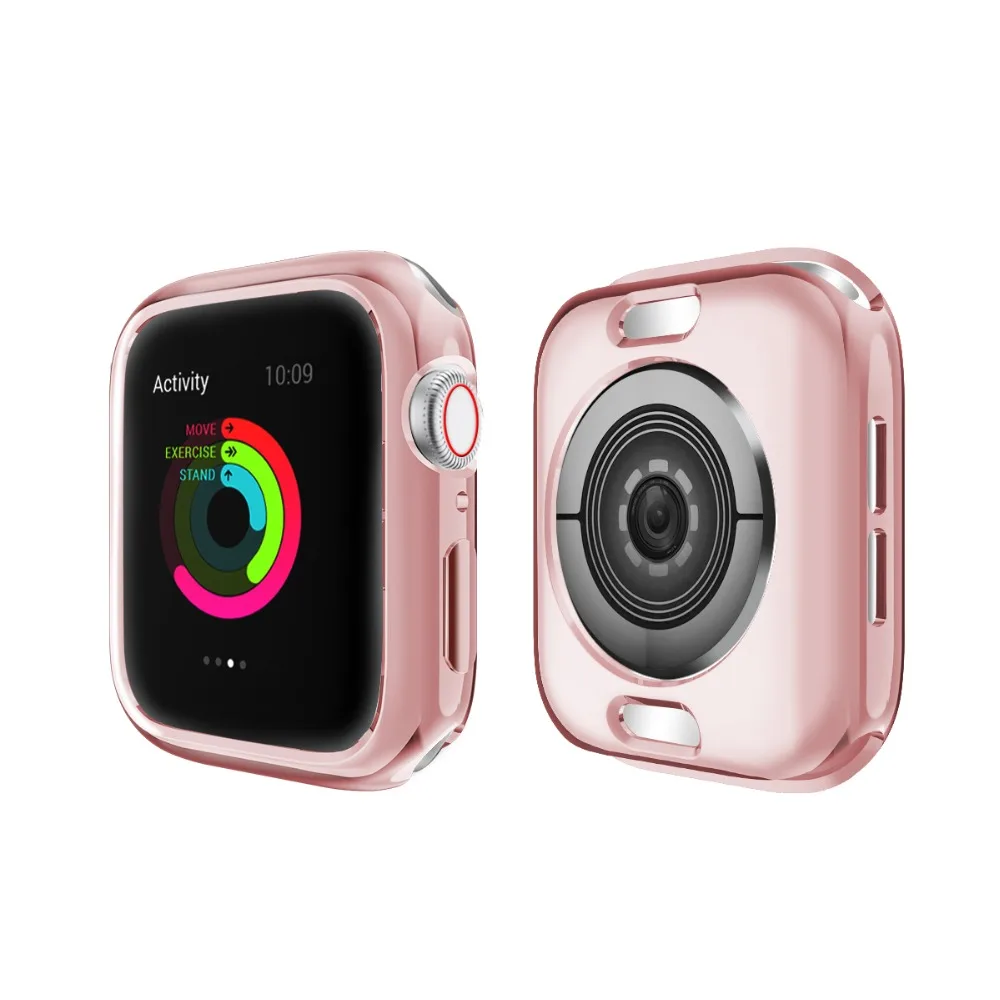 Чехол для наручных часов Apple Watch 4 5/3/2/1 40 мм 44 царапин половина пакета electroplating TPU шесть цветов чехол s для наручных часов iWatch, версия 3, 2, 42 мм, 38 мм