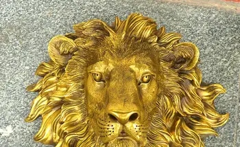 

Feng Shui bronze copper lion African lion head town house home crafts ornaments