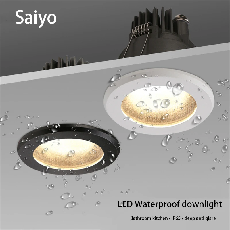 Saiyo LED Spot Lights IP65 Waterproof COB Aluminum Ceiling Lamp Foco Light For Kitchen Shower Bathroom Indoor Outoor Lighting