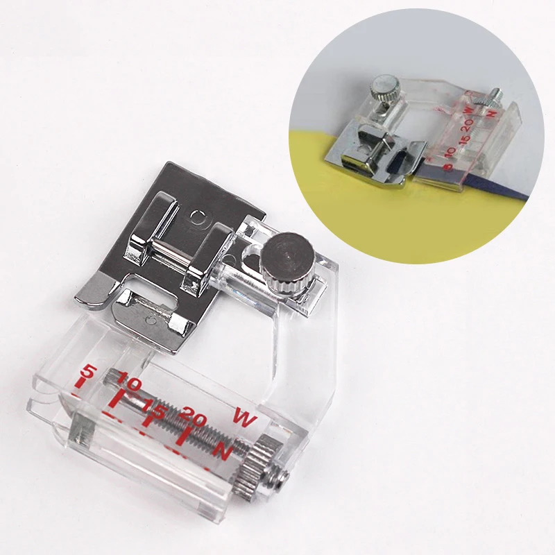 

Sewing Machine Transparent Scale Sewing Foot Household Sewing Machine Accessories for Adjustable Cloth Edge Presser Foot