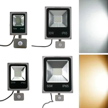 

AC 85V-265V Ultrathin LED Floodlight with PIR Motion Sensor Detector waterproof Spotlight Outdoor Light IP65 SMD 10W 20W 30W 50W