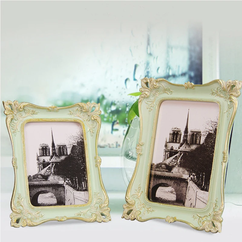 Ретро изделия из смолы, фоторамка, овальная фоторамка, держатель для фотографий, настольные украшения, свадебная фотография, домашний декор, подарок для друга